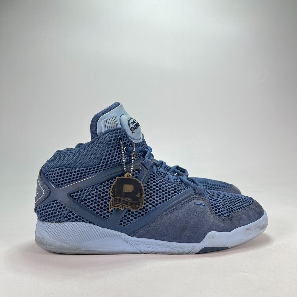 Reebok Pump Omni Lite Blue Steel Mid Top Basketball Shoes J98315 Men's Size 11.5